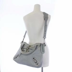 BALENCIAGA ザ タウン エディターズバッグ 2WAY レザー ライトブルー