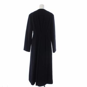 Ameri VINTAGE 21AW WAIST SHAPE NO COLLAR COAT ノーカラーコート アウター ロング ウール S 黒 ブラック