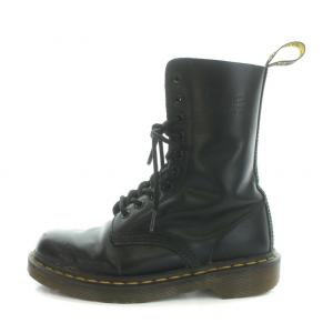Dr.Martens 1490 エンジニアブーツ ショートブーツ 10ホール レースアップ レザー UK4 23.0cm 黒 ブラック