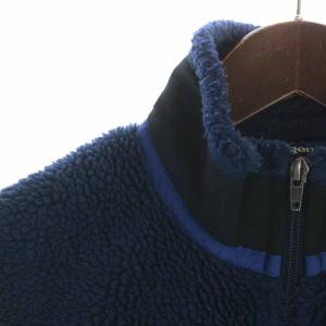 Patagonia レトロ X RETRO-X ベスト ジャケット ハイネック スタンドカラー ジップアップ ボア S 紺 ネイビー