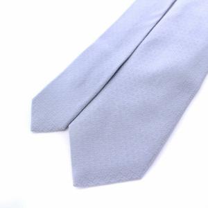 HERMES Hロゴ 総柄 ネクタイ 絹 シルク100％ グレー