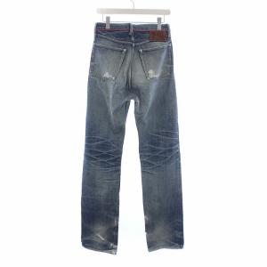 KAPITAL デニムパンツ ジーンズ ダメージ加工 ボタンフライ W32 青 ブルー