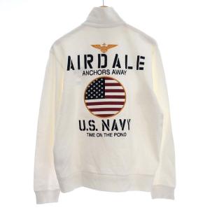 AVIREX TYPE BLUE スウェット ジップアップ ジャージ トラックジャケット L ホワイト