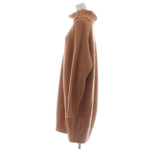 BLUE LABEL CRESTBRIDGE 18AW ニット ワンピース タートルネック ミモレ ロング 金ボタン 38 M ピンク 55J78-848-12