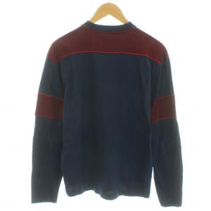 PRADA Tシャツ カットソー ロンT バイカラー 長袖 XS 紺 ネイビー 赤 レッド