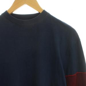 PRADA Tシャツ カットソー ロンT バイカラー 長袖 XS 紺 ネイビー 赤 レッド