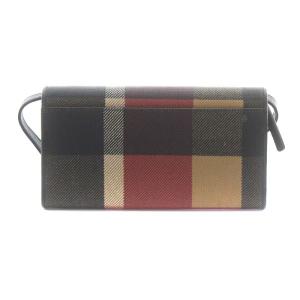 BLUE LABEL CRESTBRIDGE 長財布 フラップ 二つ折り 小銭入れ チェック柄 赤 レッド 紺 ネイビー