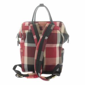 BLUE LABEL CRESTBRIDGE リュックサック デイパック ナイロン チェック 赤 レッド