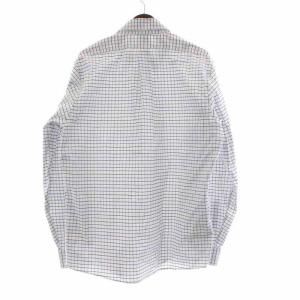 Brooks Brothers REGENT FIT ウインドウペンチェック ボタンダウンシャツ カジュアルシャツ 刺繍 長袖 L 白 ホワイト