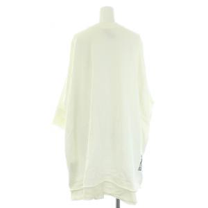 BERNHARD WILLHELM オーバーサイズTシャツ ワンピース 花柄 刺繍 半袖 S 白 アイボリー