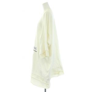 BERNHARD WILLHELM オーバーサイズTシャツ ワンピース 花柄 刺繍 半袖 S 白 アイボリー