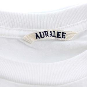 AURALEE 22AW ロンT A22AP03GT LUSTER PLAITING L/S TEE 長袖 Tシャツ カットソー 0 S 白