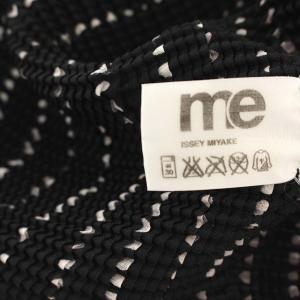 me ISSEY MIYAKE カットソー ハイネック プリーツ F ブラック