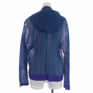 PLEATS PLEASE ISSEY MIYAKE イッセイミヤケ ジップアップパーカー メッシュ 3 ブルー