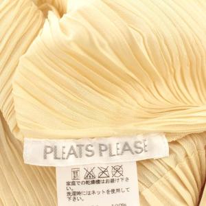 PLEATS PLEASE ISSEY MIYAKE イッセイミヤケ カーディガン 5分袖 プリーツ L相当 4 クリーム