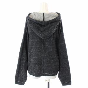 DIESEL パーカー ジップアップ 長袖 ドルマンスリーブ XXS グレー
