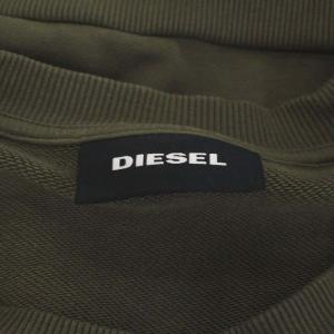 DIESEL エンボス加工 スウェット トレーナー ロゴ 長袖 XXL オリーブ S-GIRK-A-70