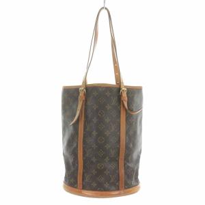 LOUIS VUITTON M42236 モノグラム バケットGM トートバッグ 茶