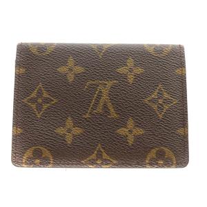 LOUIS VUITTON ポルト2カルト ヴェルティカル モノグラム カードケース 名刺入れ 茶 ブラウン M60533