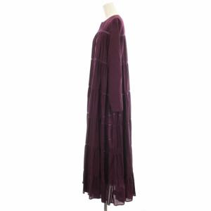 Merlette 21SS MAIDA ワンピース ティアード シルク混 XS パープル