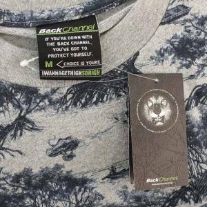 Back Channel Tシャツ カットソー 半袖 総柄 M グレー