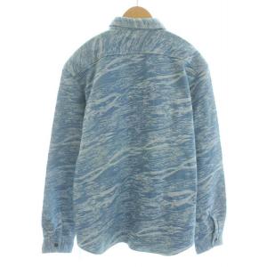 Back Channel ジャガードデニムシャツ JACQUARD DENIM SHIRT シャツ スタンダードカラー 長袖 総柄 XL 青 ブルー