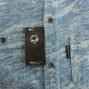 Back Channel ジャガードデニムシャツ JACQUARD DENIM SHIRT シャツ スタンダードカラー 長袖 総柄 XL 青 ブルー