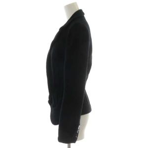 EMPORIO ARMANI テーラードジャケット ニット ウール 38 S 黒 ブラック
