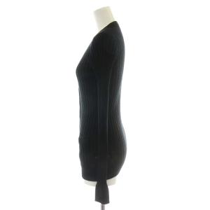 DOLCE&GABBANA カーディガン リブニット シルク混 絹混 カシミヤ 36 S 黒 ブラック
