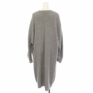 ENFOLD ニット ワンピース ロング ウール 長袖 38 M グレー