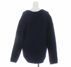 Acne Studios ニット セーター Vネック 長袖 ローゲージ リブ編み デボラLウール DEBORAH L-WOOL XS 紺 ネイビー