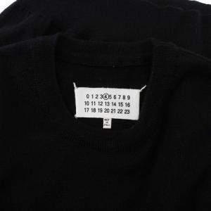 Martin Margiela 4 14AW エルボーパッチ ニット セーター 長袖 クルーネック M 黒 ブラック S51HA0524