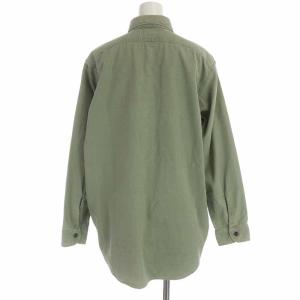 MADISONBLUE HAMPTON BACK SATIN SHIRT ワークシャツ コットン ポケット 長袖 01 S カーキ