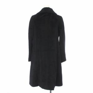 Harrods ステンカラーコート アルパカ ウール混 ロング 1 S 黒 ブラック