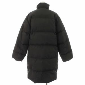 Salvatore Ferragamo コート 中綿 ジップアップ 裏地レオパード柄 ミドル XS 黒 ブラック