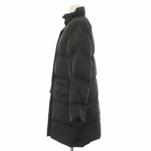 Salvatore Ferragamo コート 中綿 ジップアップ 裏地レオパード柄 ミドル XS 黒 ブラック