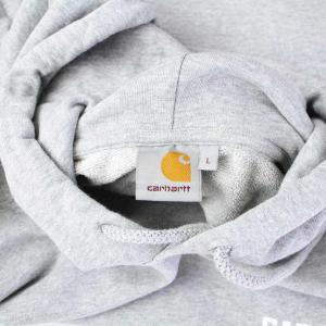 Carhartt パーカー スウェット プルオーバー フード 長袖 ロゴ L グレー