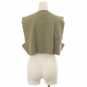 HYKE 22SS S/C/P CREW NECK CROP TOP ベスト ニット クルーネック ハイゲージ 絹混 シルク混 プルオーバー