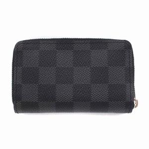 LOUIS VUITTON N63076 ダミエ グラフィット ジッピー コインケース 黒