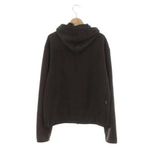 ARMANI JEANS フリースジャケット パーカー ロゴ XL ダークブラウン