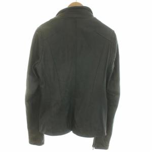 JULIUS 12SS Covered Neck Riders Jacket ジャケット ラムレザー 1 グレー