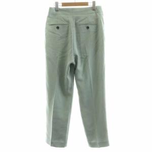 Spick&Span テーパードパンツ プリーツ ジップフライ 40 L 緑 グリーン 21-030-200-3020-1-0