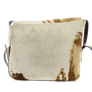 Alexander McQueen ショルダーバッグ メッセンジャーバッグ 斜めがけ 総柄 ホワイト ベージュ ブラウン