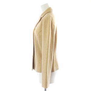 LANVIN スーツ セットアップ 上下 タイトスカート ジップフライ ひざ丈 ウール 40 L 38 M ベージュ