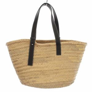 LOEWE BASKET BAG ミディアム M かごバッグ カーフレザー ベージュ ブラック