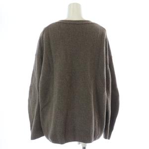 Noble 21AW Ca/W ボリューム袖Vプルオーバー ニット セーター 長袖 ウール カシミヤ混 茶 ブラウン