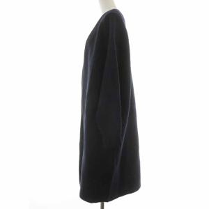 Spick&Span 22AW LAMBS WOOLコクーンカーディガン 長袖 ロング ウール 紺 ネイビー 21080200433040