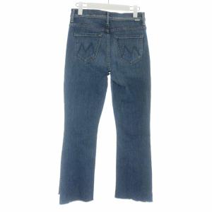MOTHER THE INSIDER CROP STEP FRAY デニムパンツ ジーンズ クロップド丈 カットオフ 24 XS 青 ブルー