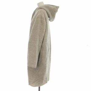 Max Mara アルパカ コート  ウール混 フード ロング 38 グレー