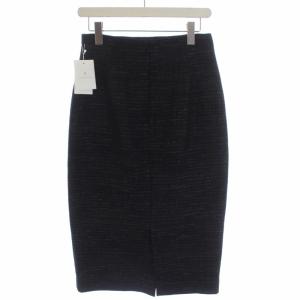 UNITED ARROWS タイトスカート ロング 柄 40 L 黒 ブラック 1524-257-4735-0970